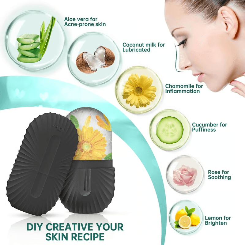 Ice Face Roller & GuaSha Set – Lift, Tighten & Contour Skin