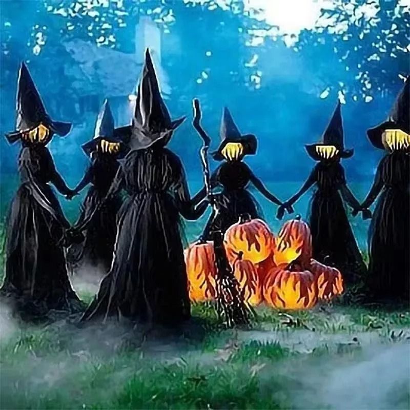 Voice Control Light Up Halloween Witch
