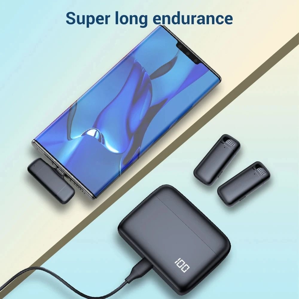 Professional Wireless Stereo Lavalier Microphone System