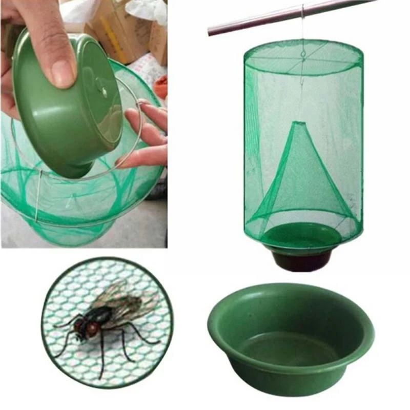 Premium Reusable Hanging Fly Trap – Heavy-Duty Outdoor Garden Fly Catcher Pest Control Cage
