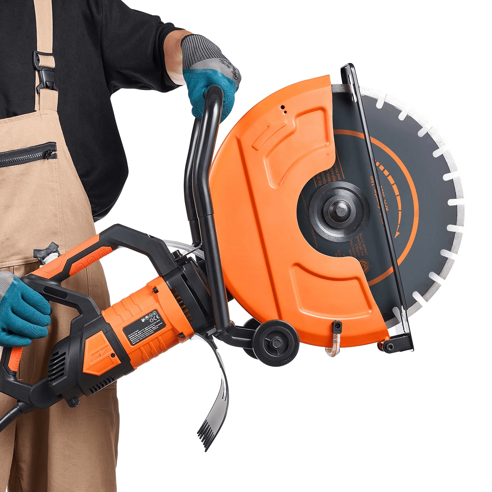 Electric Concrete Wet/Dry Saw Cutter with Water Pump & Blade