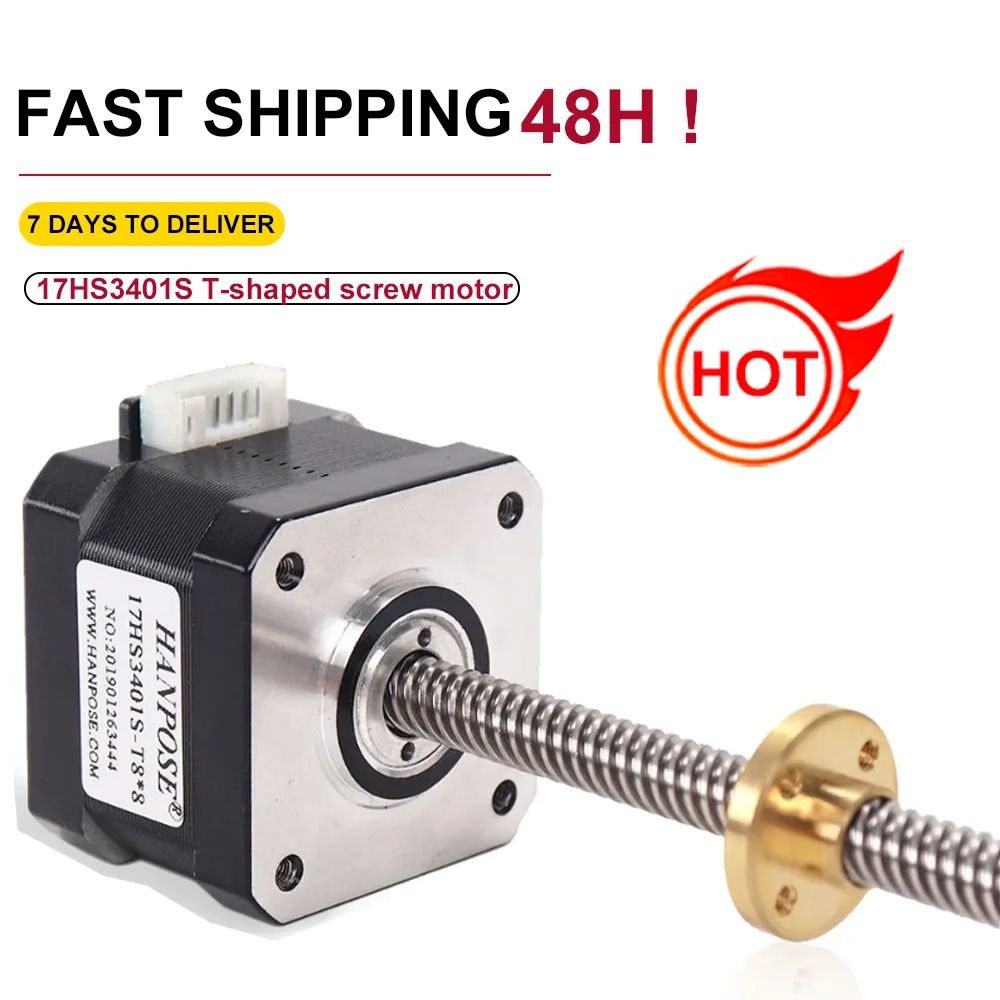 Nema17 Stepper Motor 17HS3401S T8 300mm Lead 1.3A 28NCM Z Axis Linear Motor