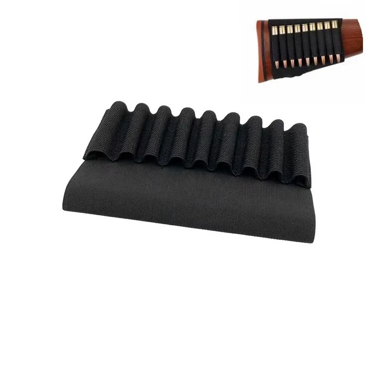 9 Hole Elastic Rifle Ammo Holder Buttstock Cartridge Sleeve