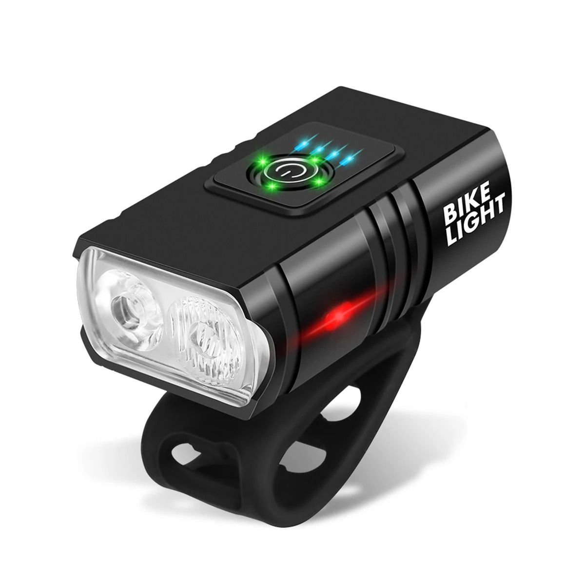 USB Rechargeable Bicycle Front Light with Adjustable LED Brightness