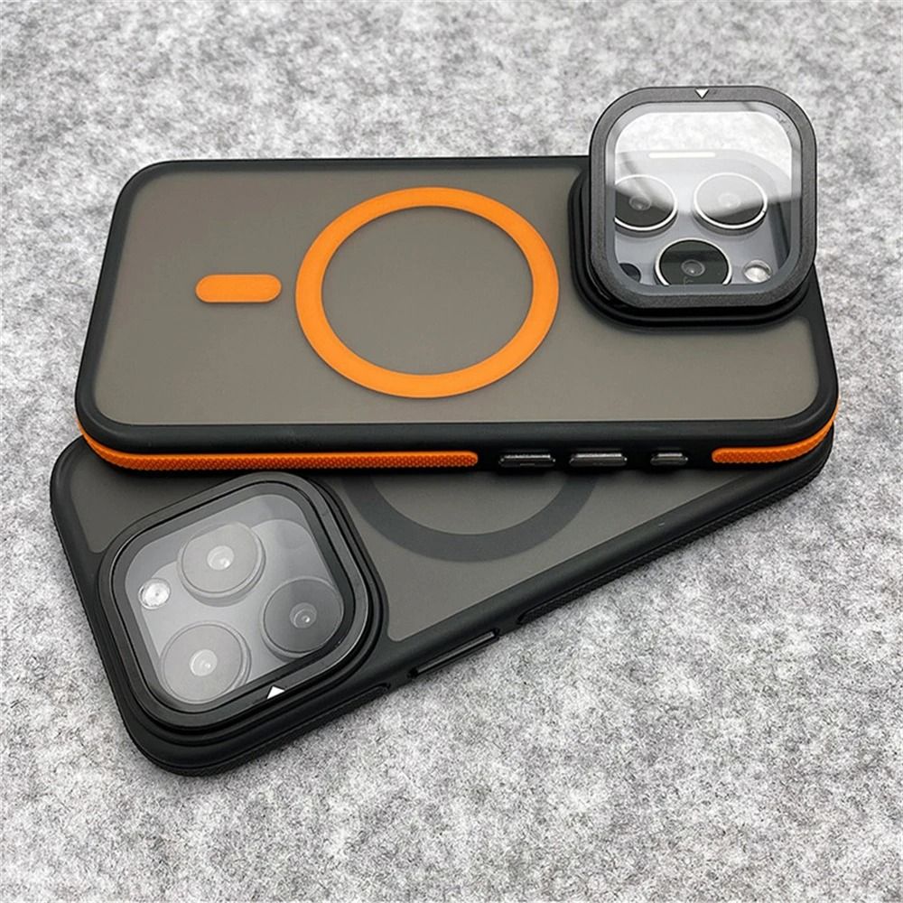 Magnetic Matte Clear Phone Case with Glass Camera Protection