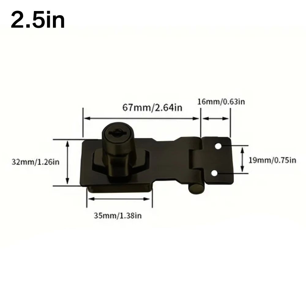 SecureGuard Heavy-Duty Locking Hasp With Keyed Padlock – Cabinet, Shed & Garage Security System