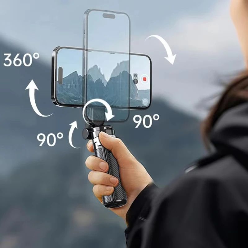 4-in-1 Magnetic Selfie Stick Tripod with 360° Rotation & Bluetooth Remote