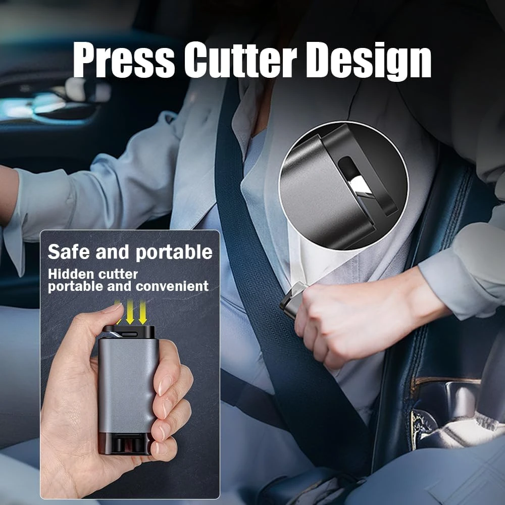 Car Emergency Escape Hammer with Window Breaker & Seat Belt Cutter