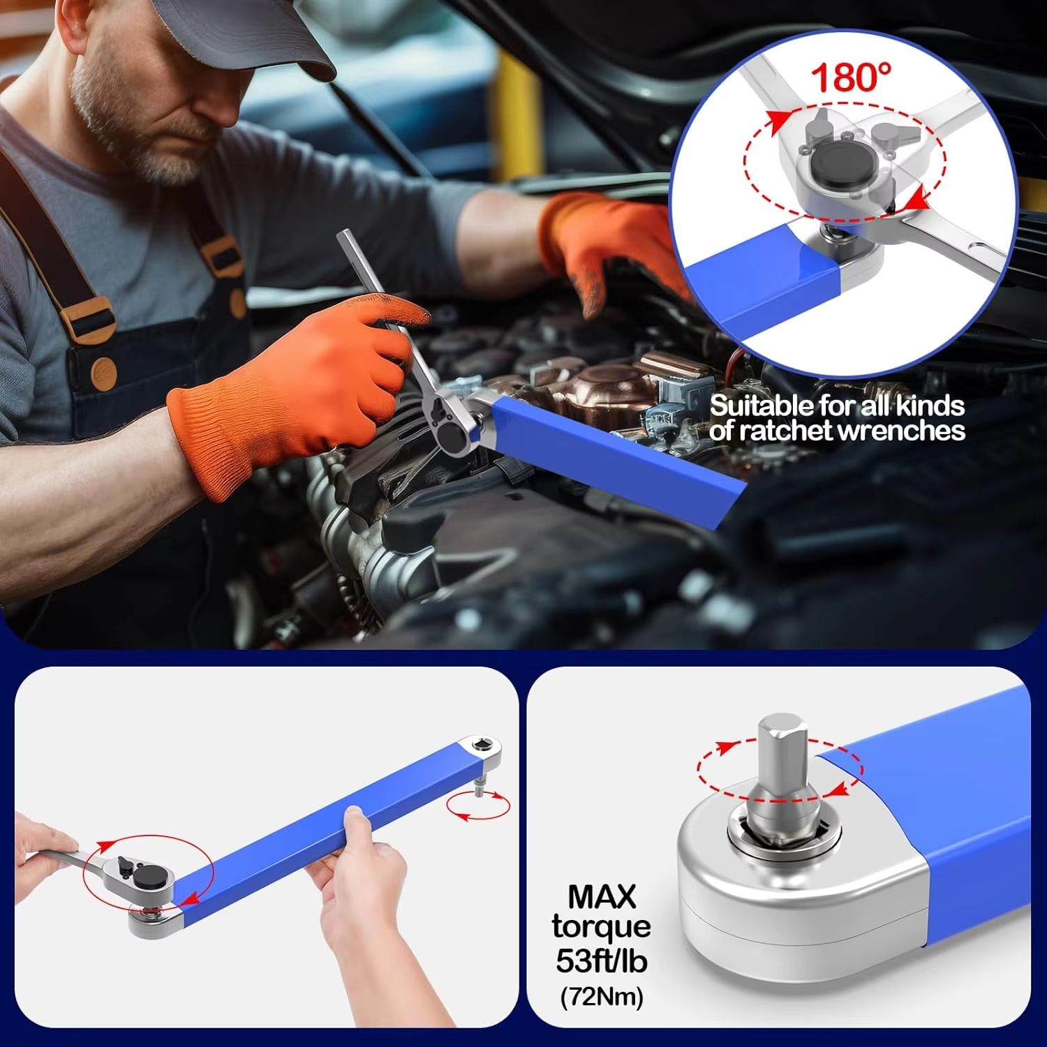 Professional Zero Offset Wrench Extension Tool Set (1/4, 3/8, 1/2) for Tight Spaces