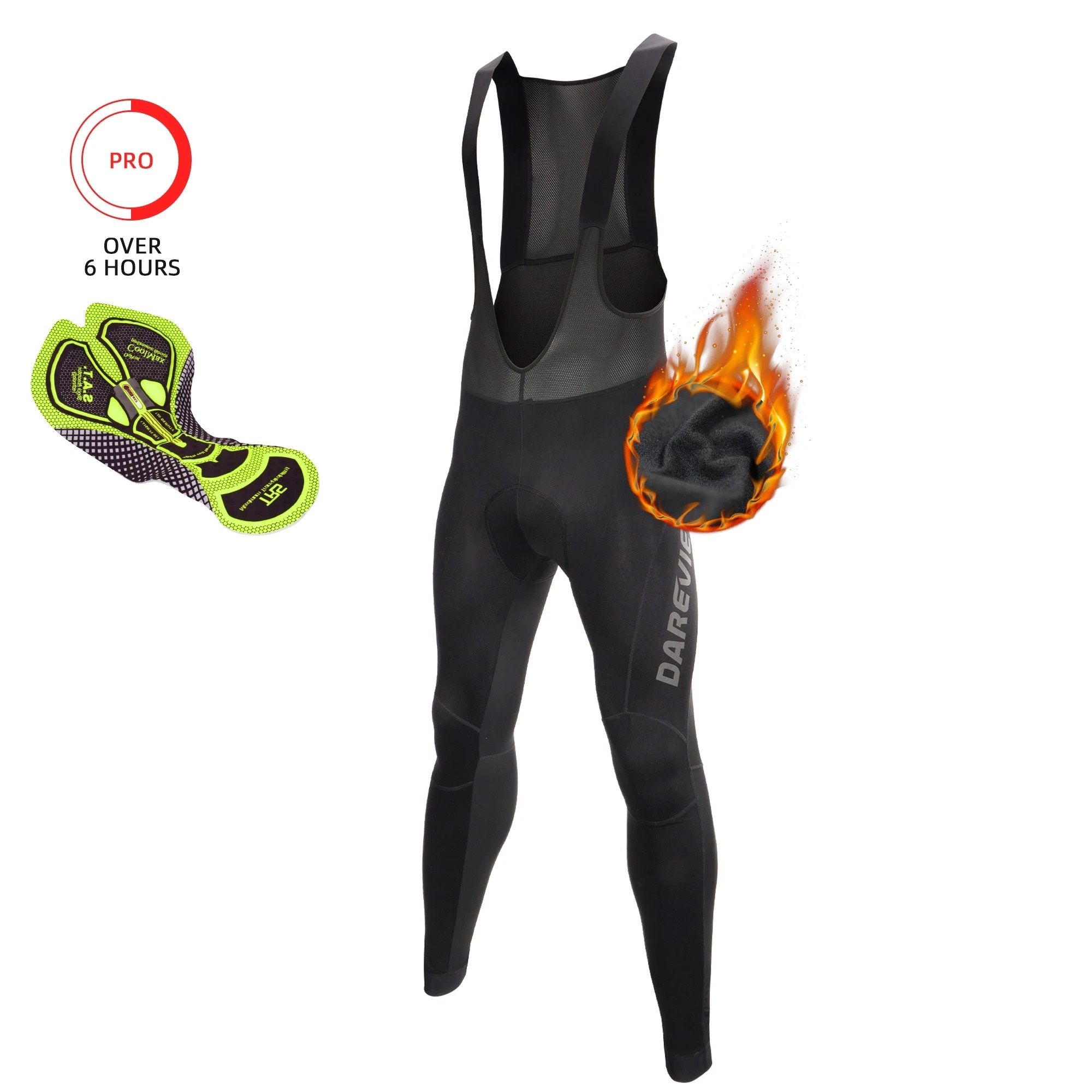 Winter Thermal Cycling Bib Tights with Waterproof Design