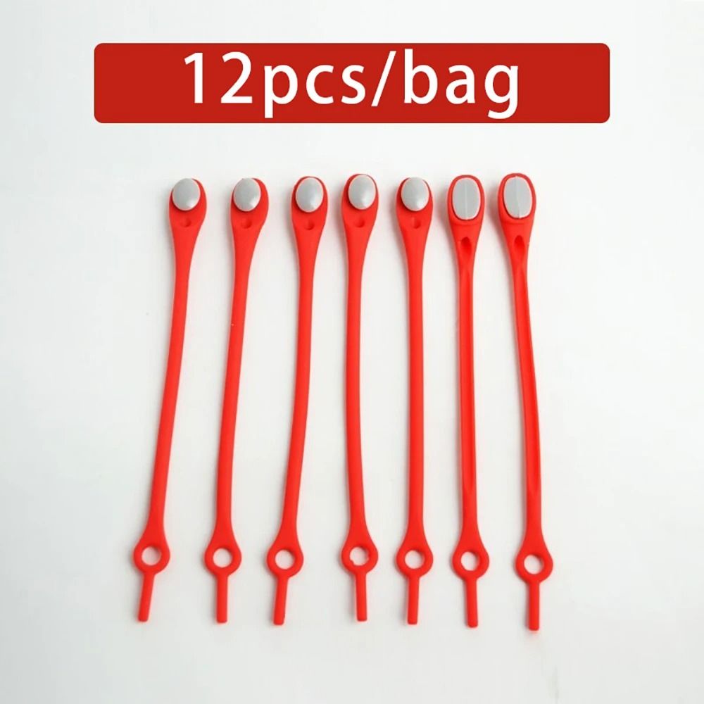 12-Piece Elastic Silicone No-Tie Shoelaces