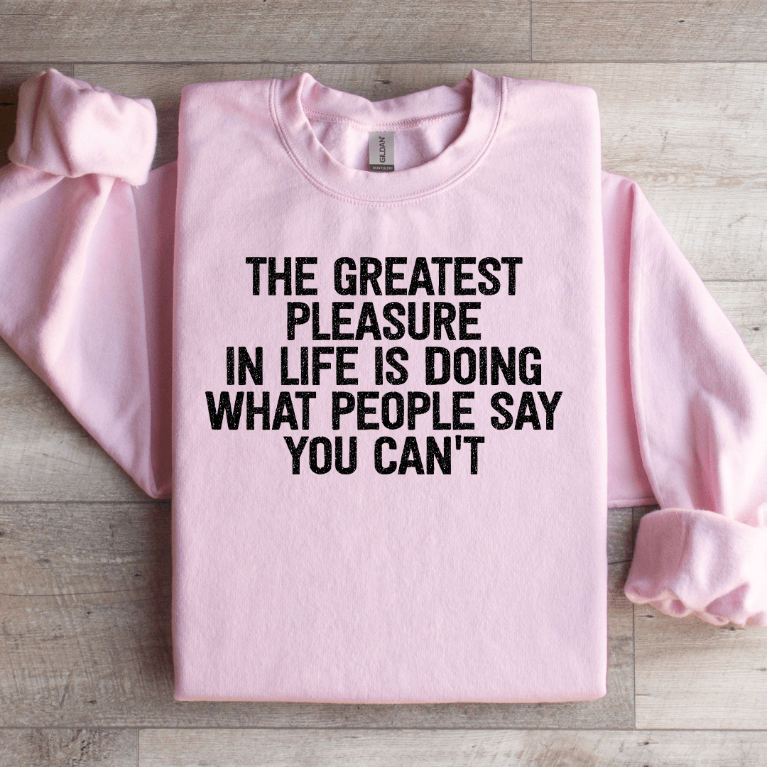 The Greatest Pleasure In Life Is Doing Sweatshirt