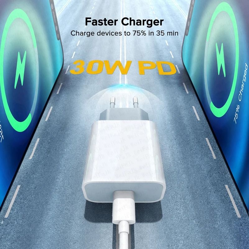 Original 30W Type-C Quick Charger | High-Speed PD Fast Charging Wall Plug for iPhone 16 Series & iPad