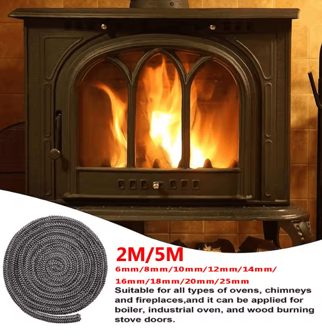 Heat Resistant Wood Stove Door Gasket Fiberglass Fireplace Seal Tape
