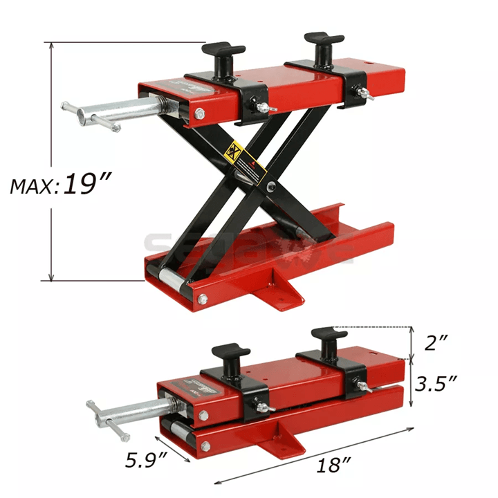 1100LB Mini Scissor Lift Jack for ATV Motorcycle and Dirt Bike Maintenance and Repairs