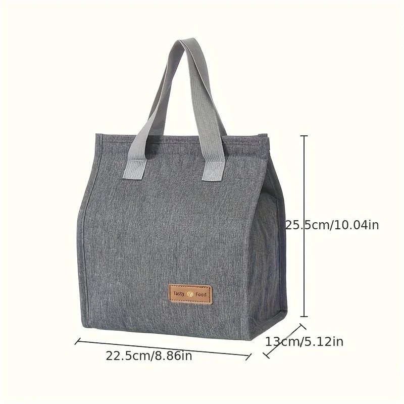 Large Capacity Insulated Lunch Bag – Vertical Cationic Thermal Food Tote with Handles, Leak-Resistant Meal Prep Cooler B