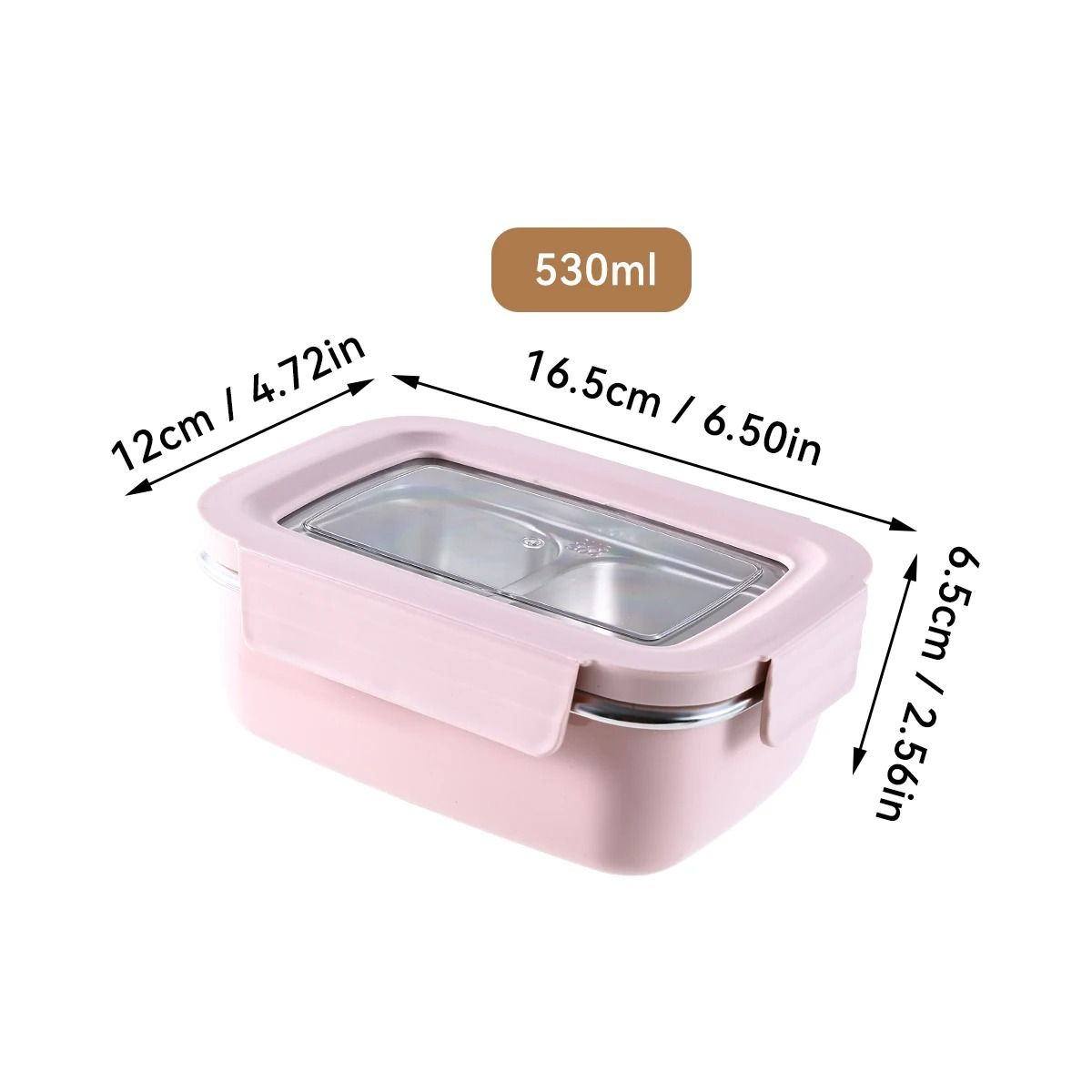 Stainless Steel Lunch Box Leak Proof Divided Microwave Safe Bento Container