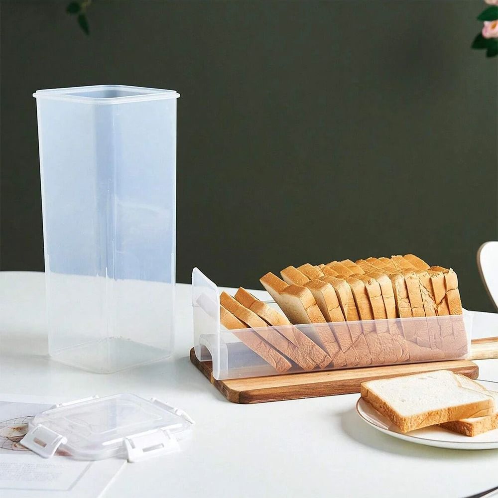 Vertical Bread Loaf Container | Airtight Clear Bread Box & Tall Sandwich Bread Saver