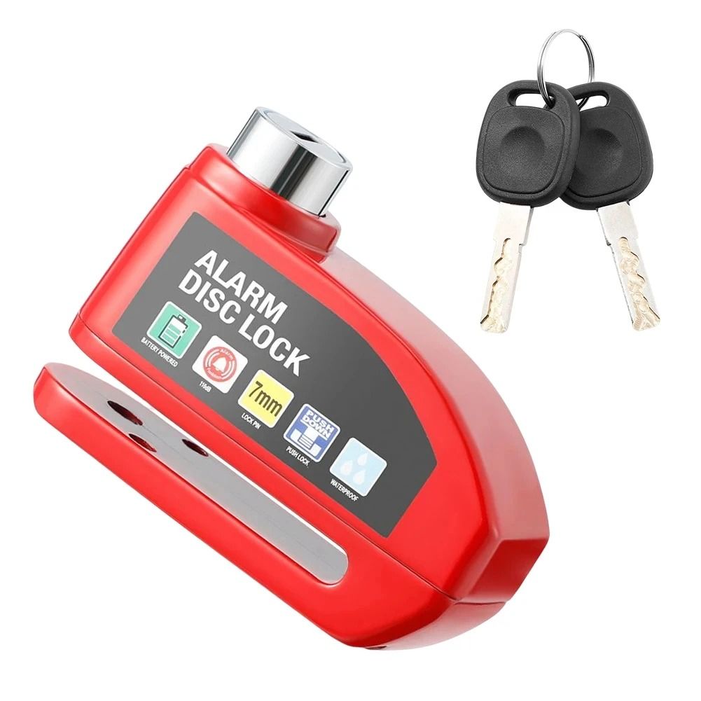 Motorcycle Disc Brake Lock with Alarm Waterproof Anti Theft Security Lock