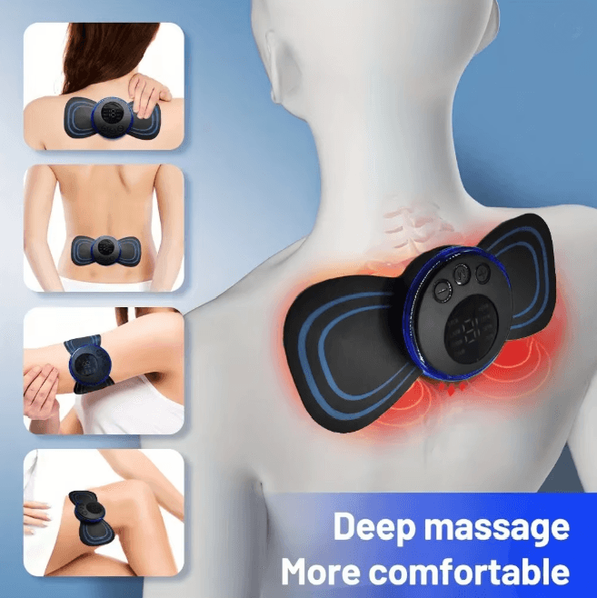 Rechargeable Neck Massager EMS Pulse Pain Relief with Remote Control