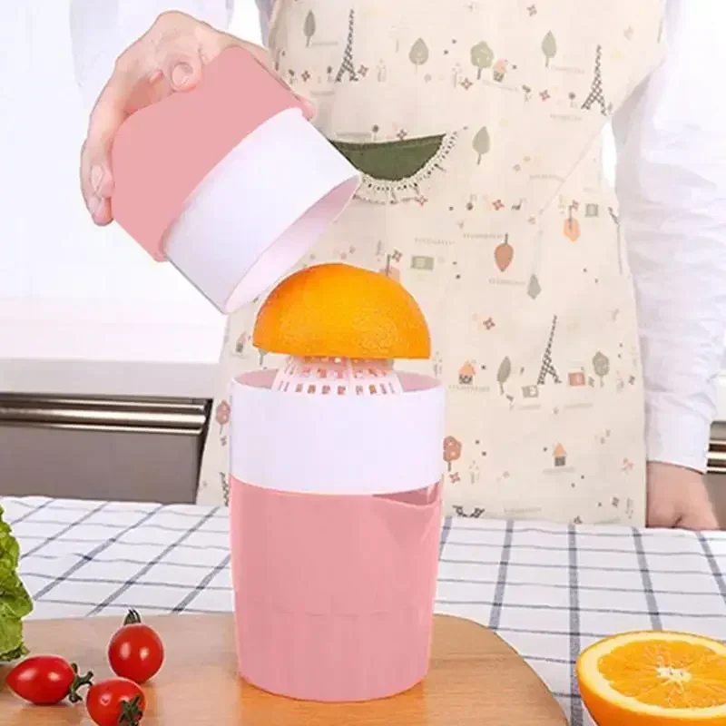 FreshPress Manual Citrus Juicer Cup with Measuring Scale and Lemon Squeezer