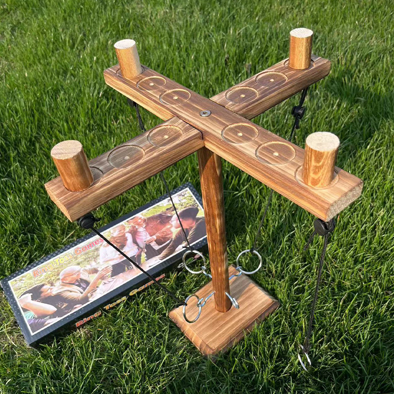 Wooden Board Games Shot Ladder Bundle, Kids Adults Ring Toss Tables Games, Home Party Drinking Games, Outdoor Bars Toy