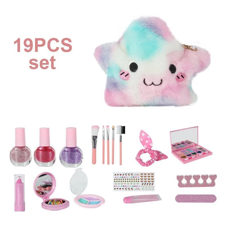 Fashion Kids Cosmetics Make Up Set Safe Washable Princess Beauty Pretend Play Toys