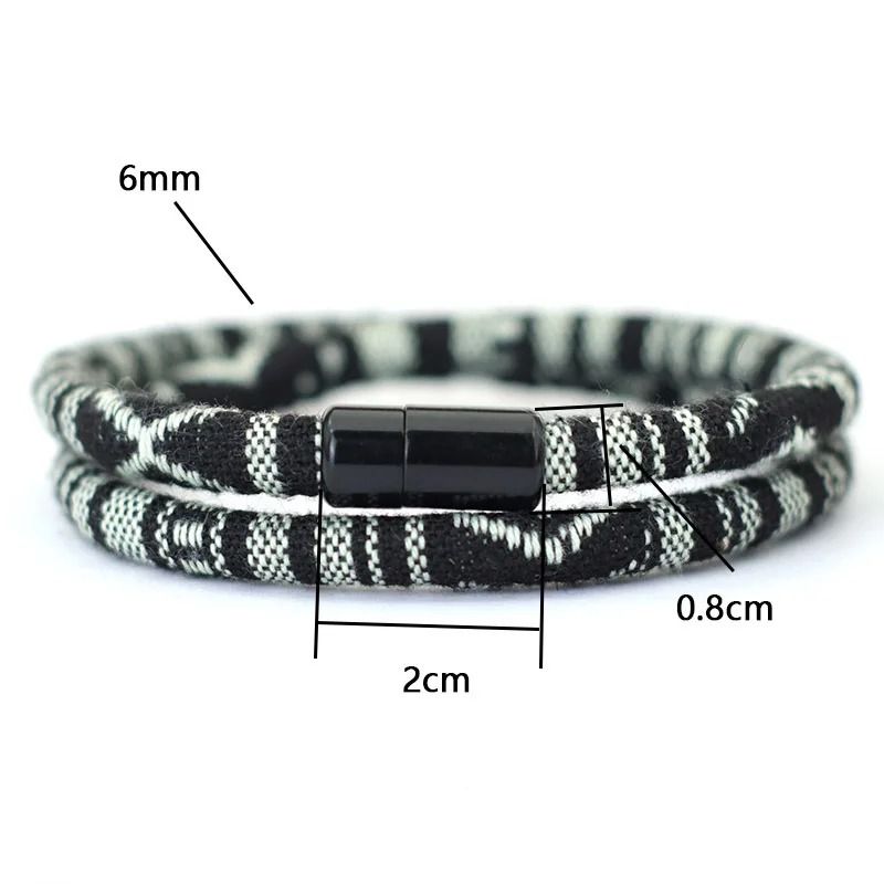 Mens Bohemian Magnetic Rope Bracelet