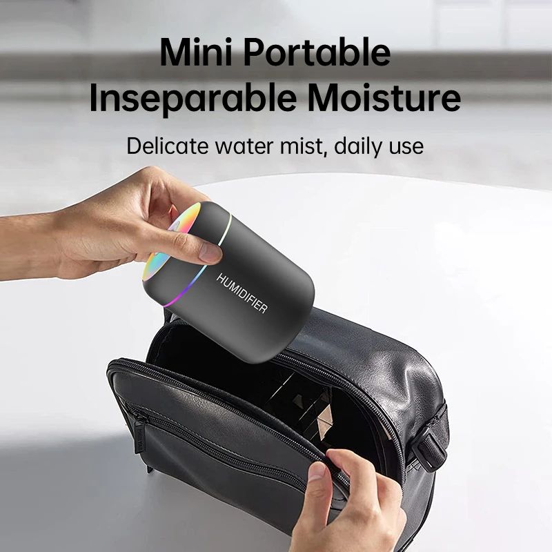 Mini USB Air Humidifier Aroma Diffuser with Light