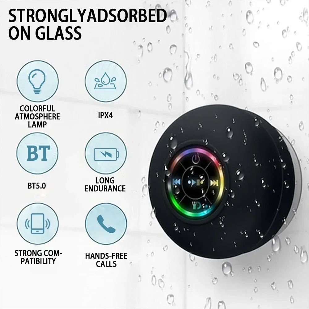 Mini Waterproof Bluetooth Speaker With Suction Cup