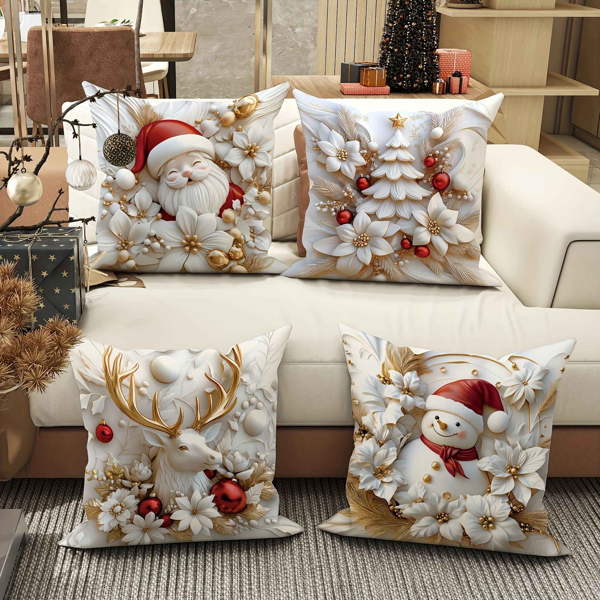 Christmas Velvet Pillow Cover Set