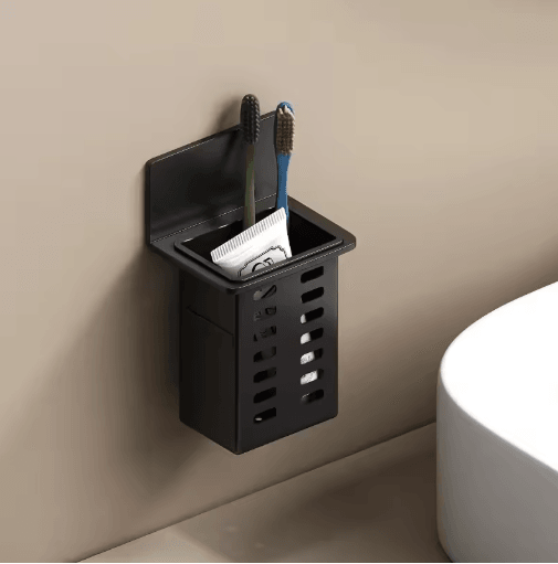 Wall Mounted Toothbrush Holder for Clean & Space-Saving Bathroom Storage