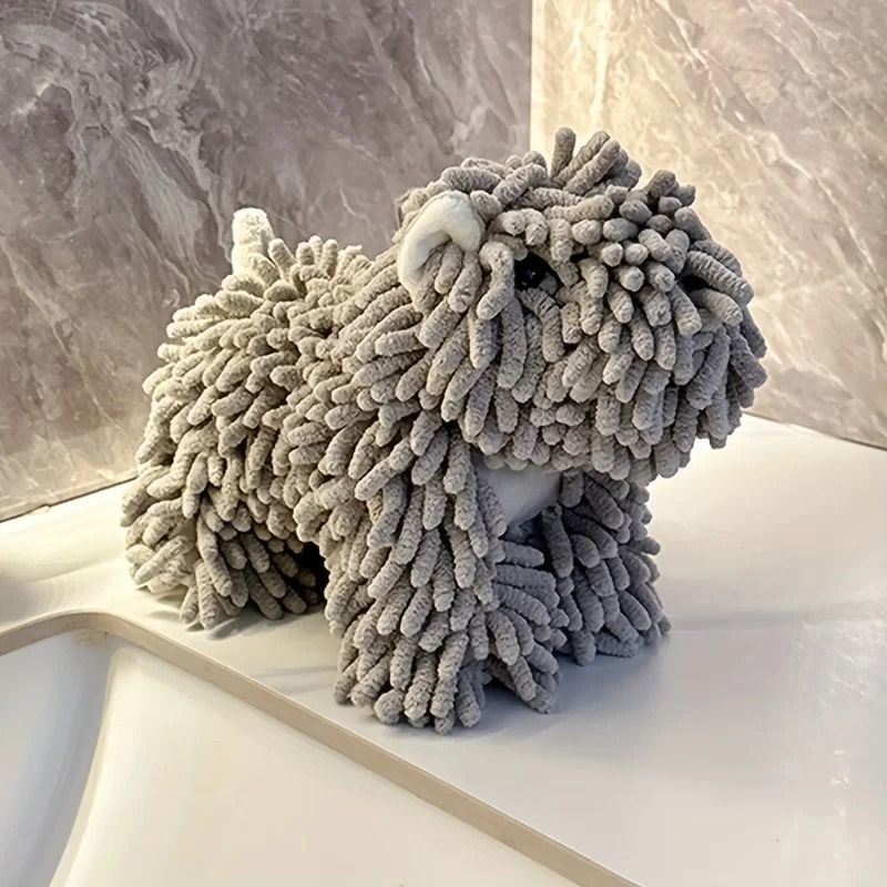 Cute Puppy Wall Mounted Hand Towel for Kitchen and Bathroom