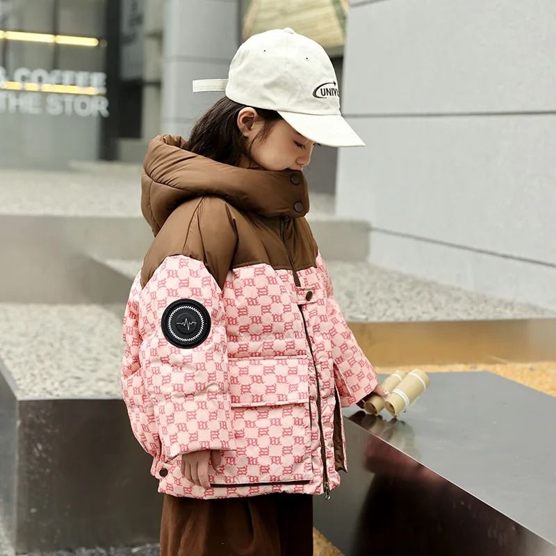 Girls Gradient Patch Down Winter Parka