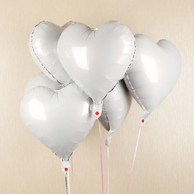 18-Inch Heart Foil Balloons – 10 Pcs Romantic Atmosphere Set