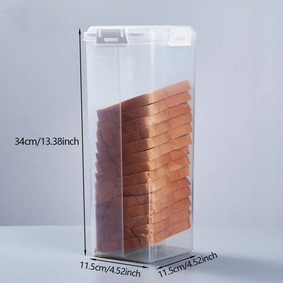 Vertical Bread Loaf Container | Airtight Clear Bread Box & Tall Sandwich Bread Saver