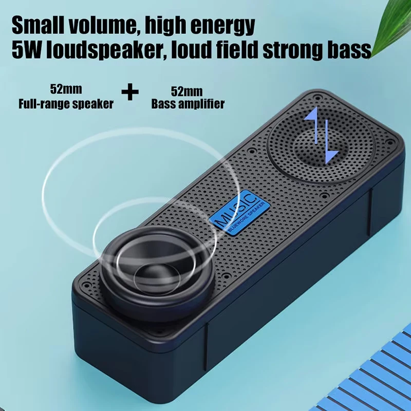 Wireless Bluetooth Smart Speaker with Mic, Mobile Phone Audio, Outdoor Subwoofer, Creative Radio Function