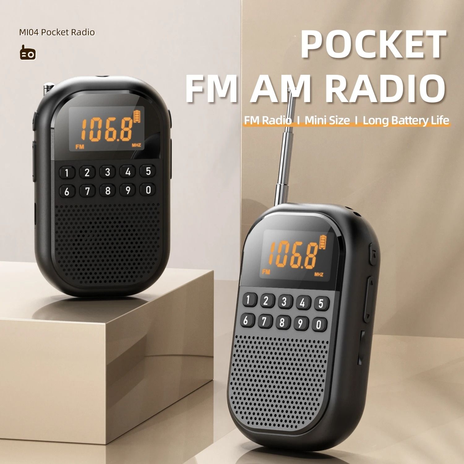 Portable Mini Radio Pro with USB and SD Card Decoding for Outdoor Listening and HD Sound Quality