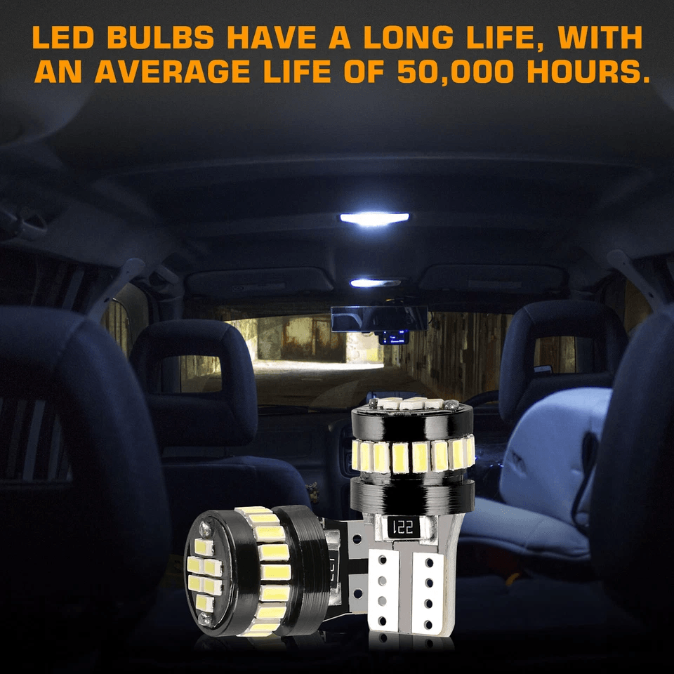 LED Bulbs White 24 SMD Side Marker License Plate Interior Lights