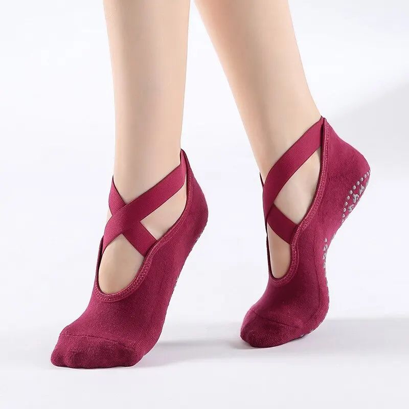 Women Non-Slip Pilates Socks – Breathable Grip Yoga & Barre Socks