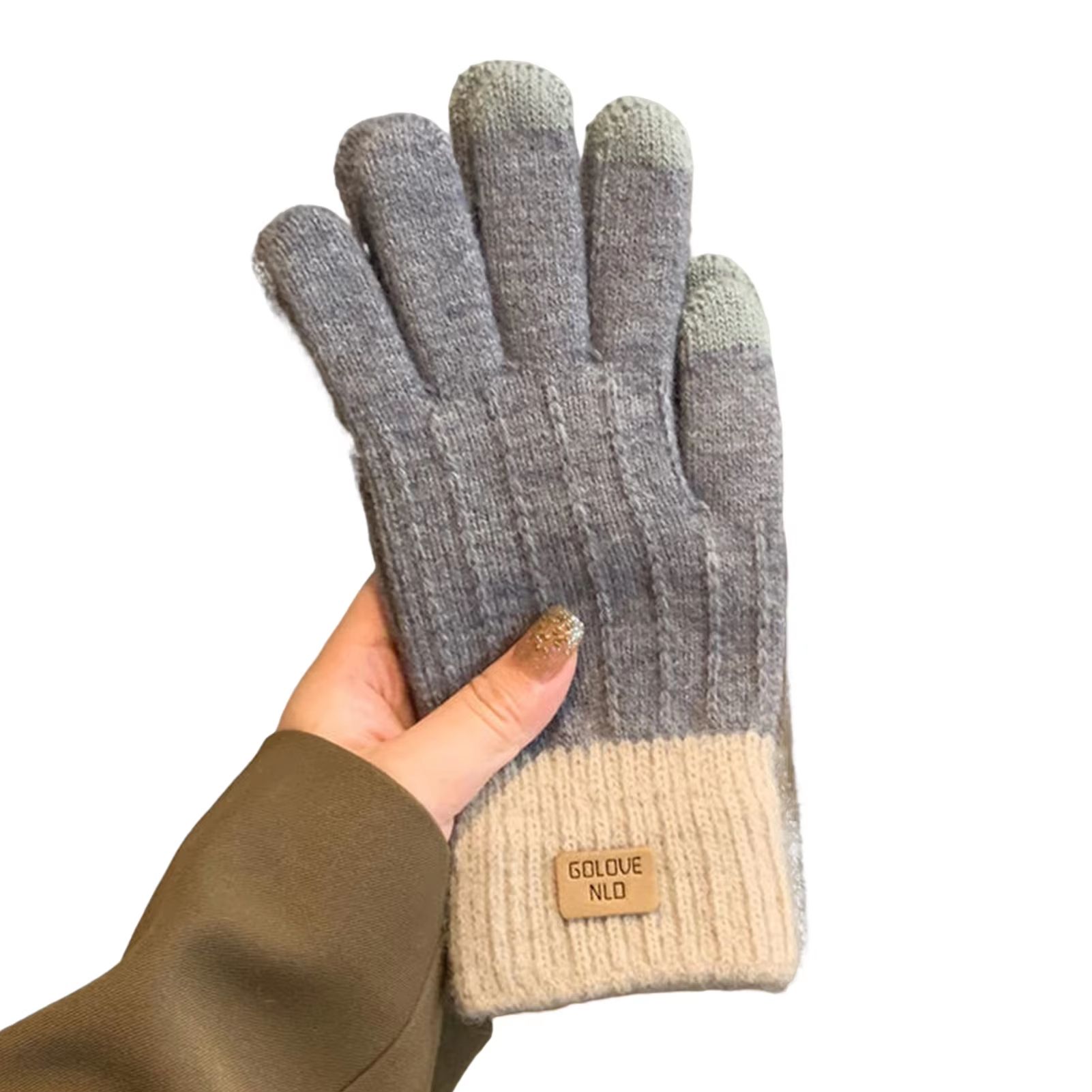 Women's Cable Knit Fleece-Lined Touch-Screen Winter Gloves