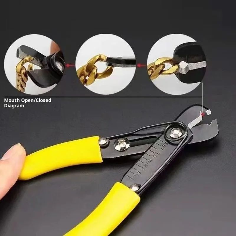 Precision Jewelry Chain Clamp Pliers & Adjustable Jewelry Making Tool for Cutting, Opening, and Riveting