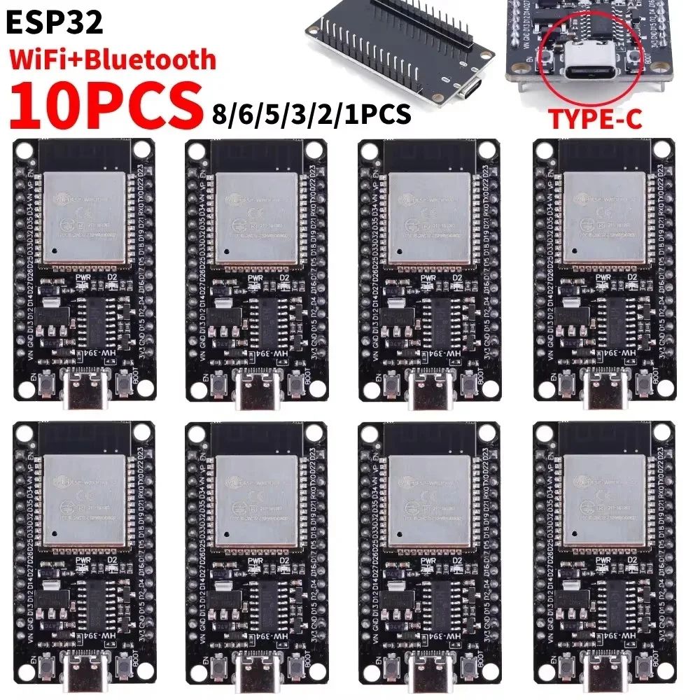 ESP32 Type-C Development Board with WiFi & Bluetooth for Smart Projects
