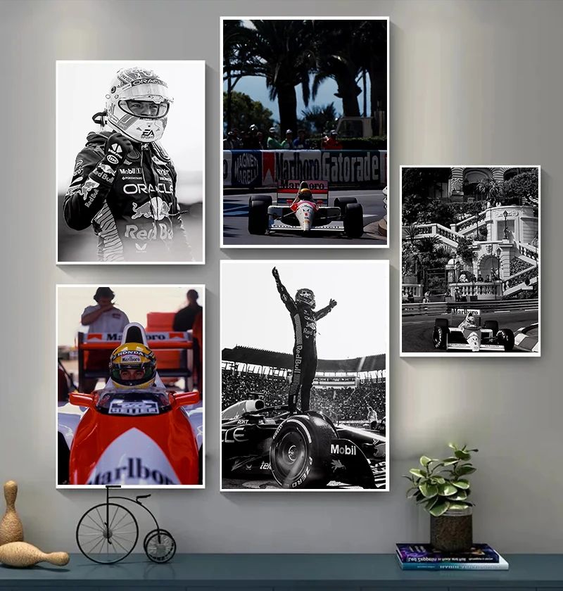 Premium Monaco F1 Racing Canvas Print Wall Art for Motorsport Fans, Formula 1 Wall Art with Dynamic Car Photography