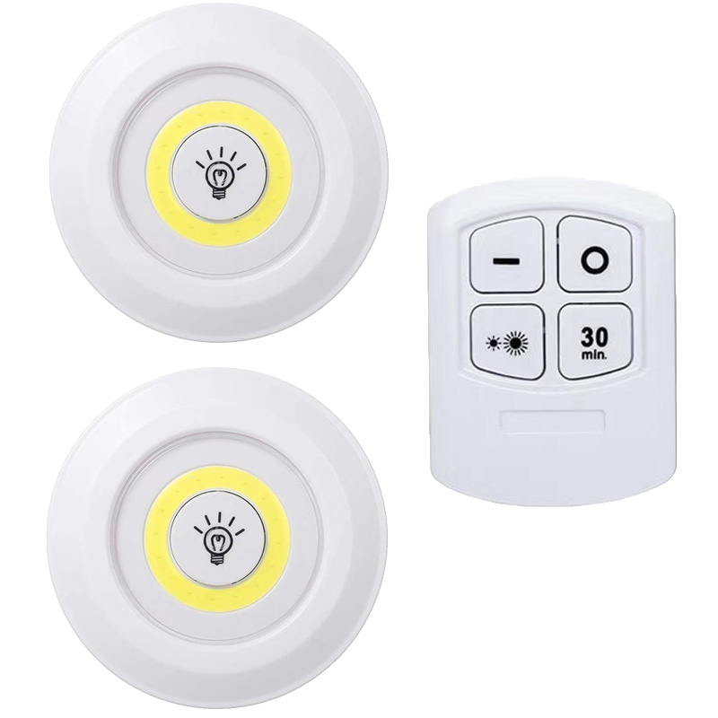 Dimmable LED Under Cabinet Light with Remote Control Battery Operated LED Closet Lights