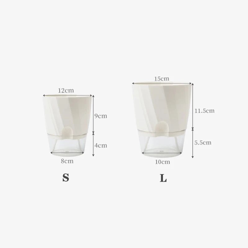 SmartGrow Transparent Self Watering Planter & Hydroponic Flower Pot – Automatic Water-Absorbing Indoor Garden Pot