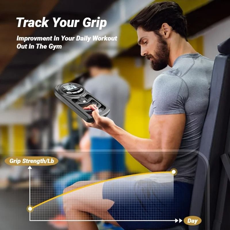 Digital Hand Dynamometer – 265lbs/120kg Precision Grip Strength Meter with LCD Screen