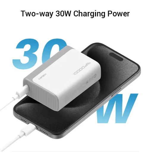 CUKTECH PB100S 10000mAh Pocket Power Bank 30W USB C Two-Way Fast Charging