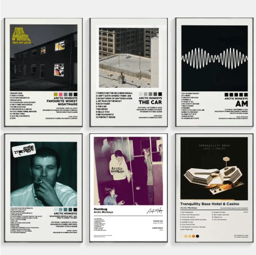 Arctic Monkeys Album Cover Poster Indie Rock Canvas Wall Art for Music Lovers