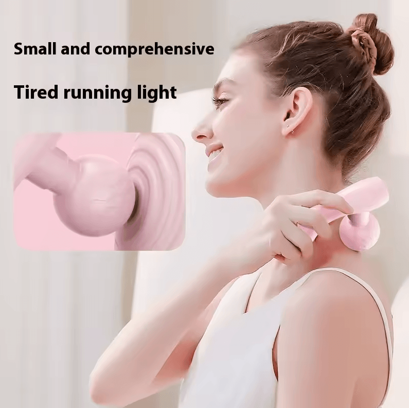 Double-Ended Portable Fascia Gun Massager | Silent Mini Deep Vibration Muscle Relaxer with 4 Gears